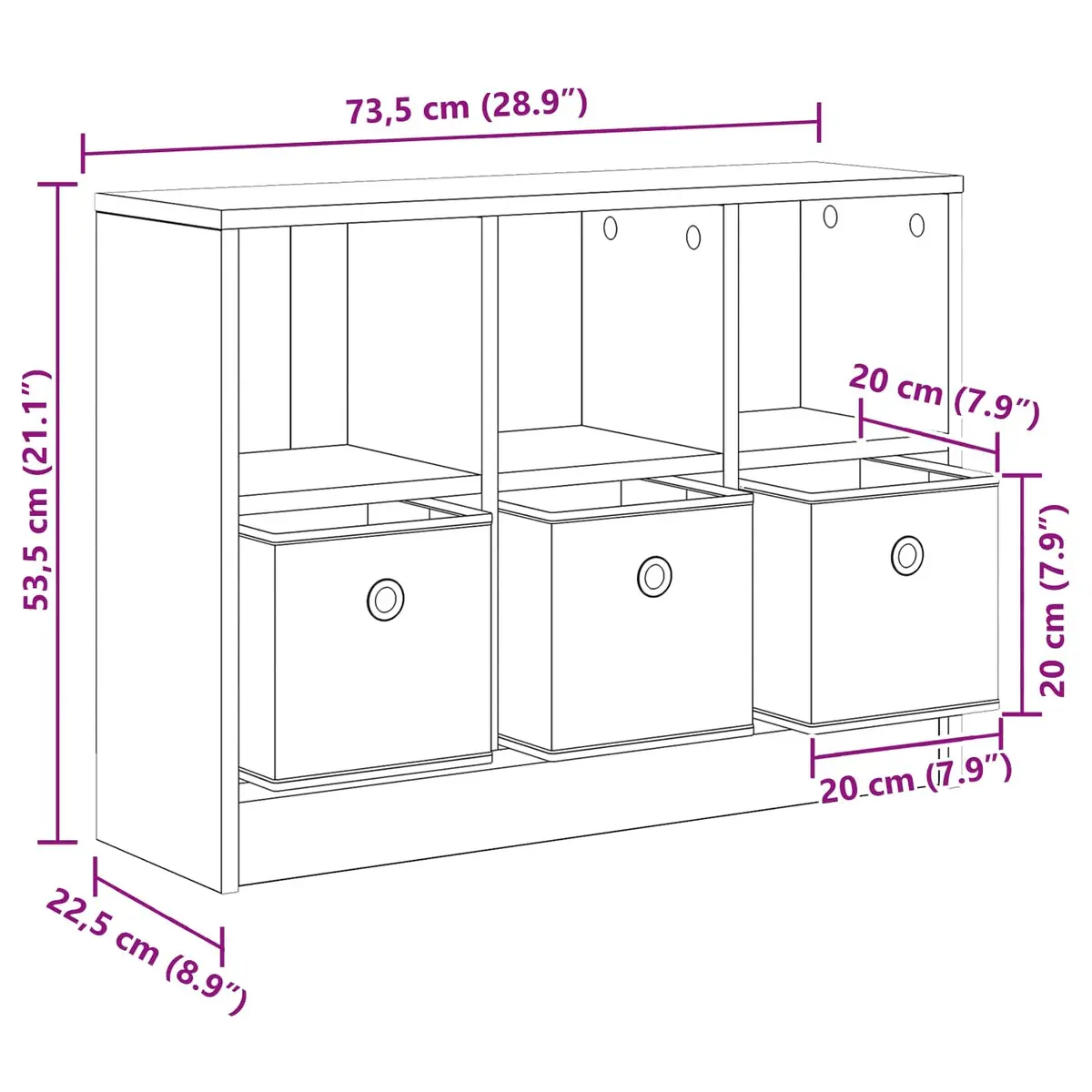 Black Sideboard with Drawer Modern Storage Cabinet Engineered Wood Living Room