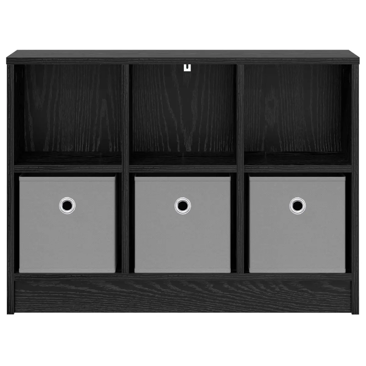 Black Sideboard with Drawer Modern Storage Cabinet Engineered Wood Living Room
