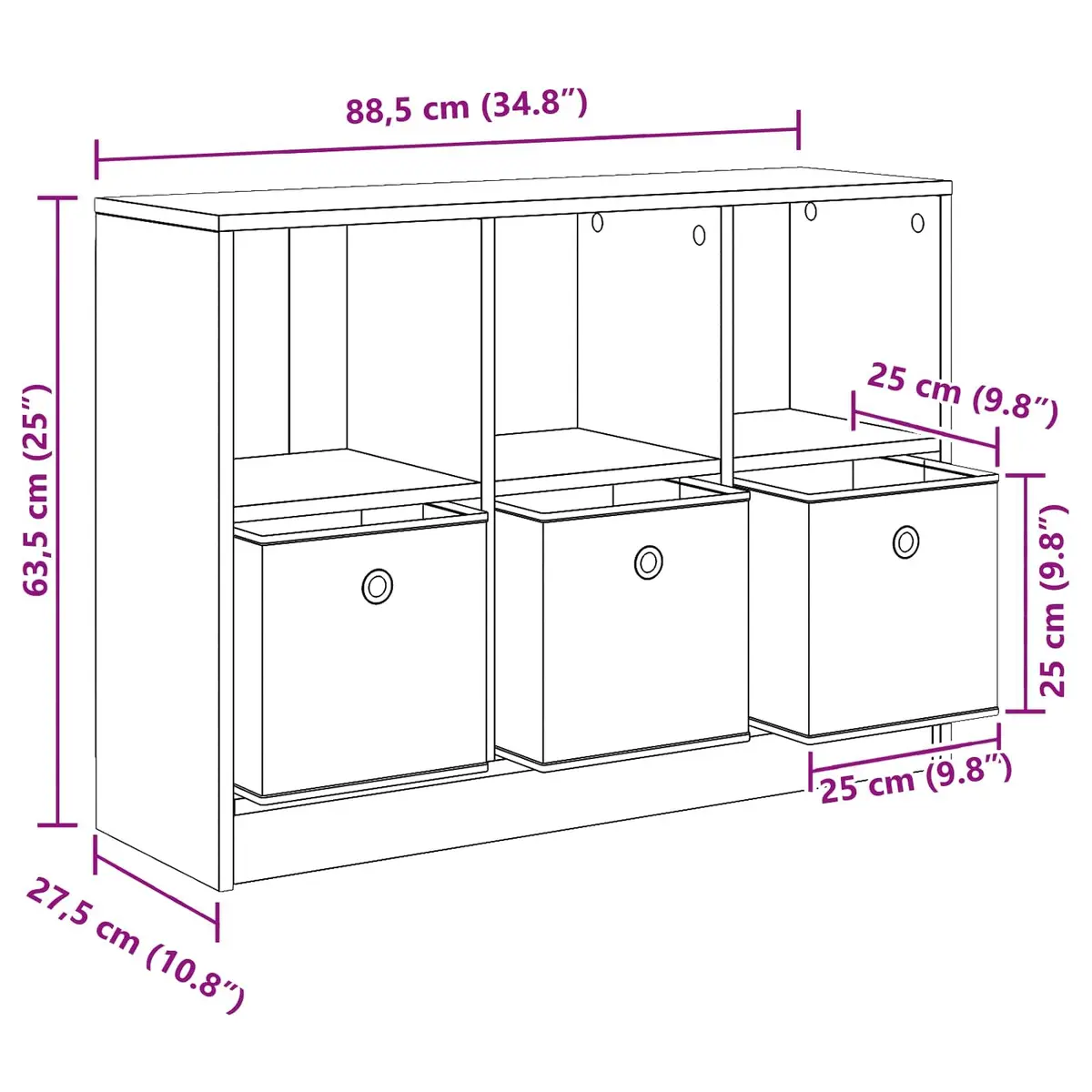 White Sideboard with Drawer Freestanding Storage Cabinet Living Room Hallway