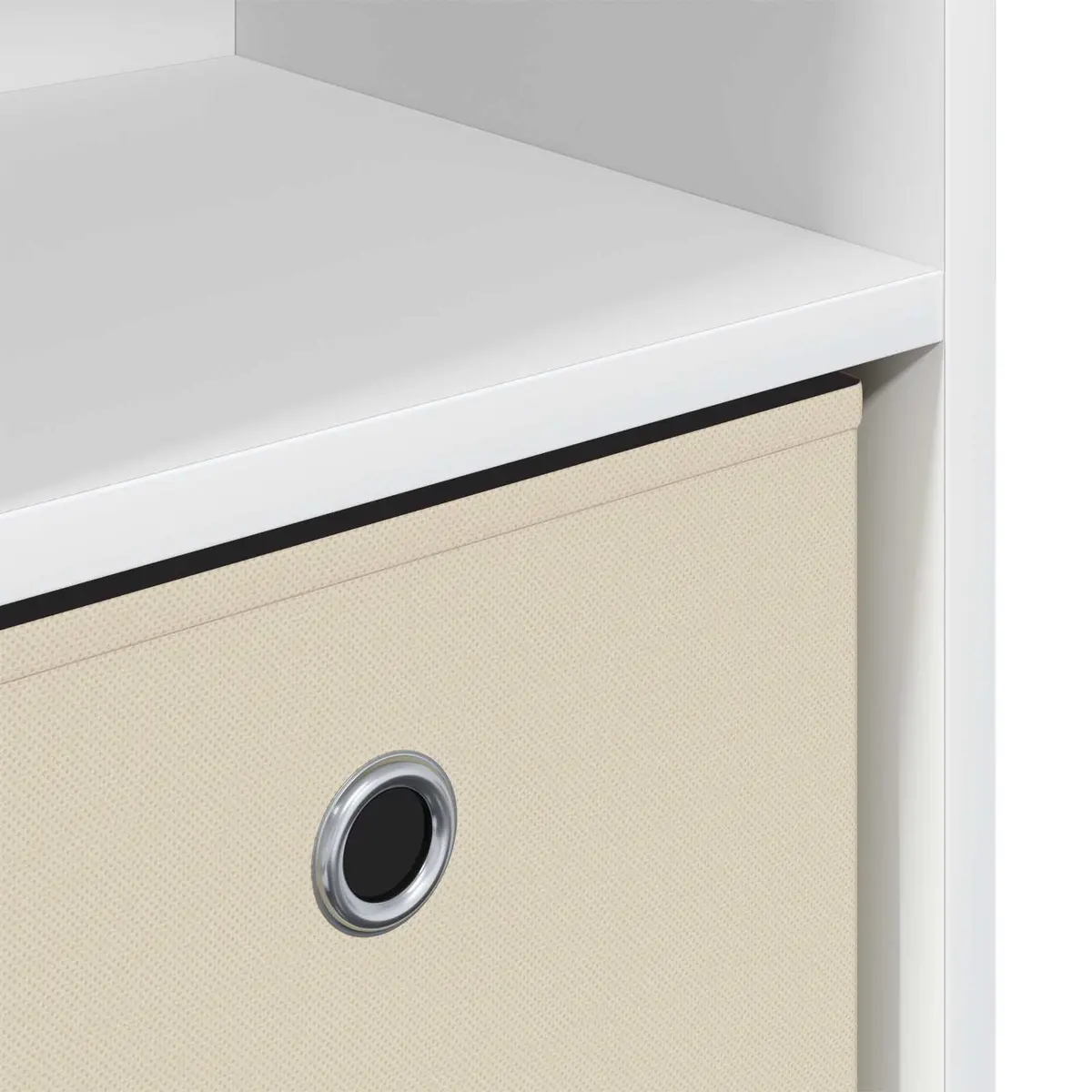 White Sideboard with Drawer Freestanding Storage Cabinet Living Room Hallway