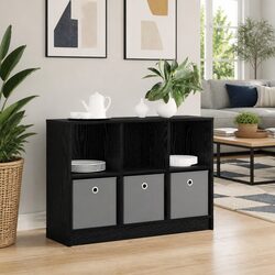 Elegant Black Oak Sideboard with Drawer for Cozy Spaces