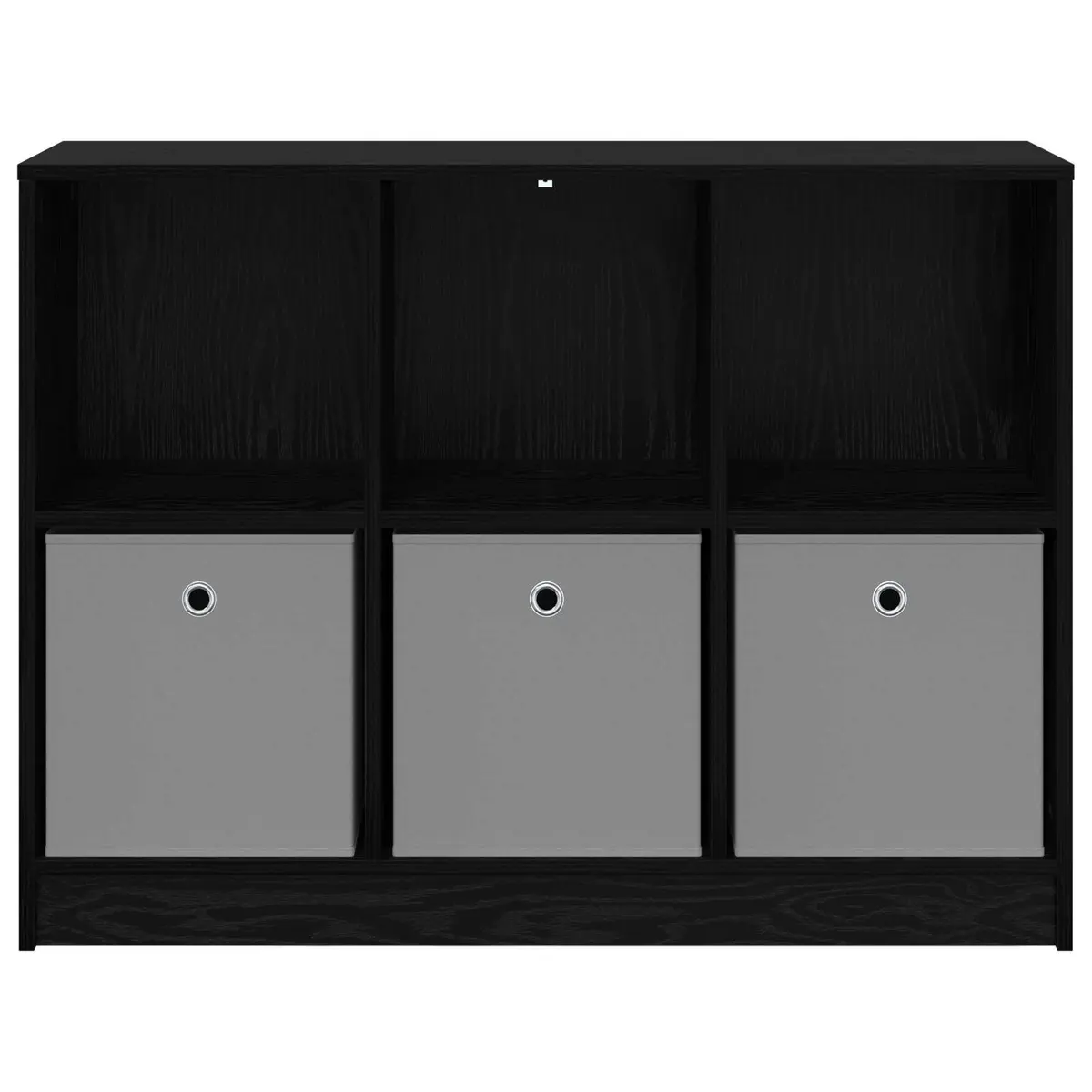 Black Oak Sideboard Storage Cabinet for Living Spaces
