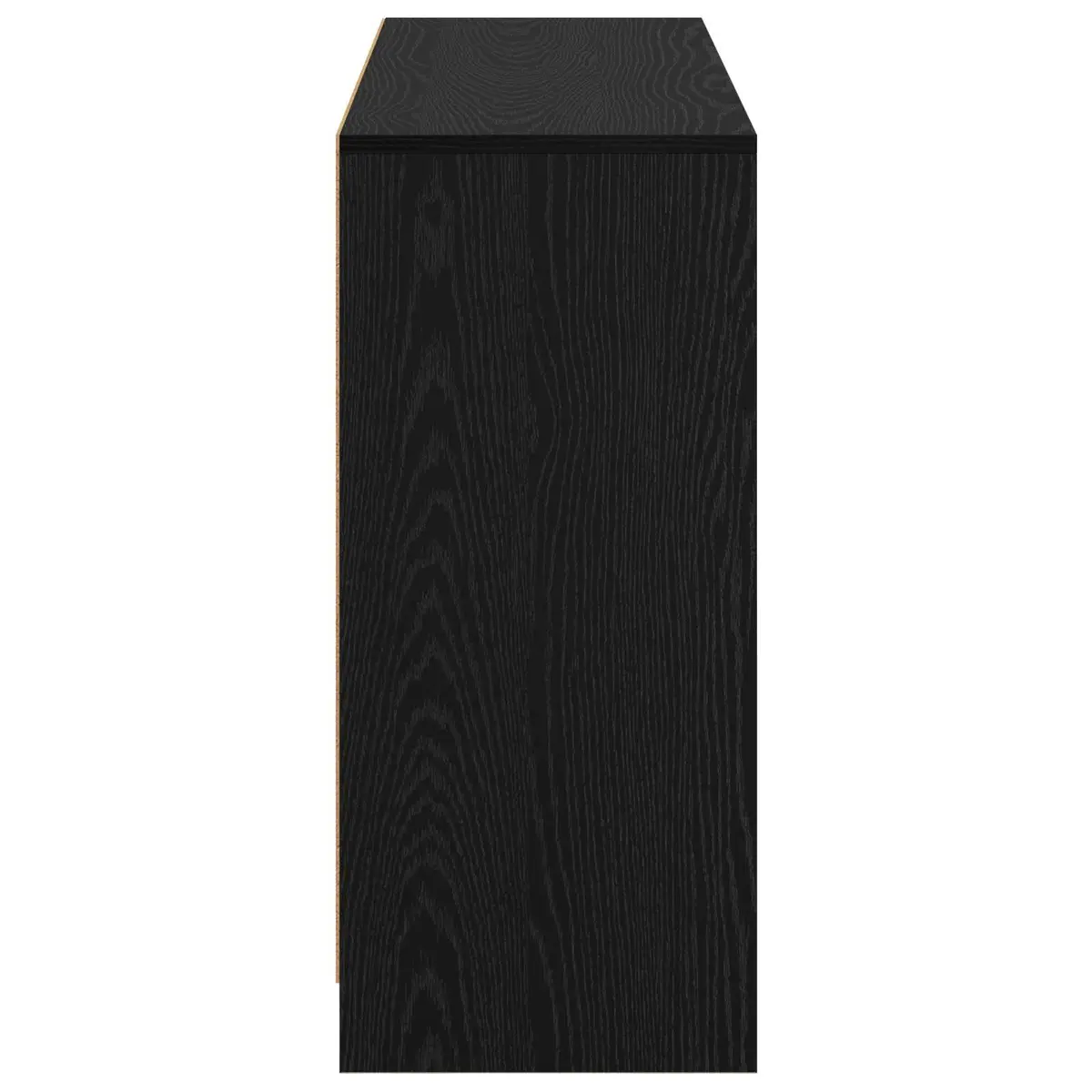Black Oak Sideboard Storage Cabinet for Living Spaces