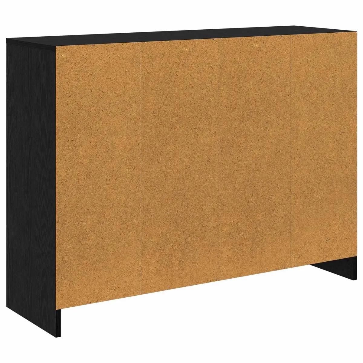 Black Oak Sideboard Storage Cabinet for Living Spaces