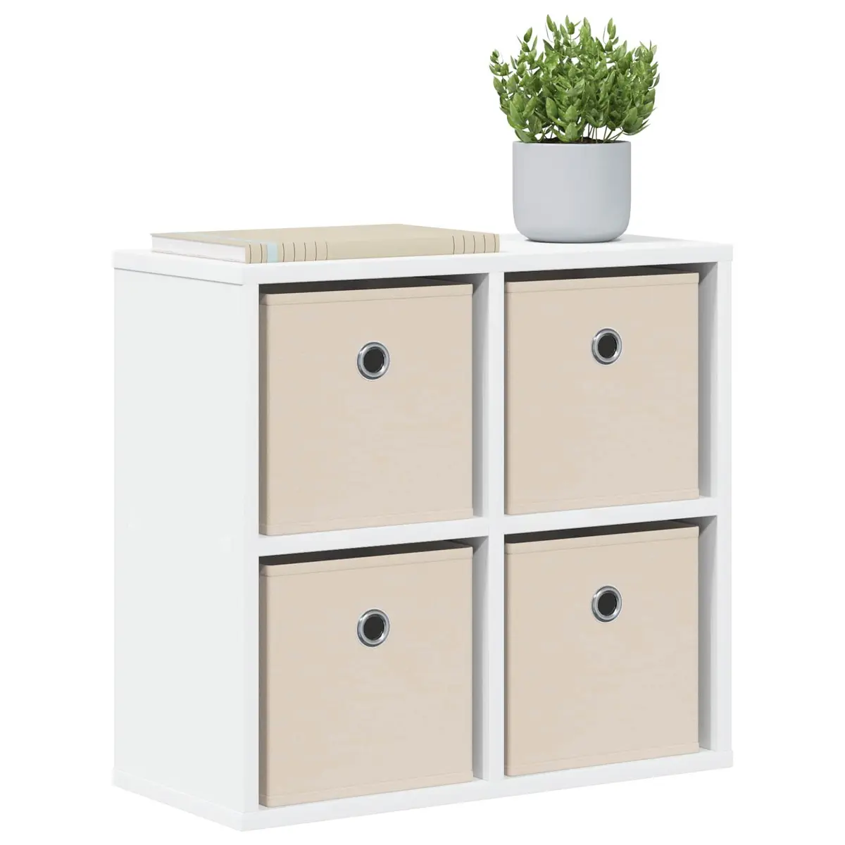 Sideboard White Modern 49.5 x 22 x 47 cm Engineered Wood
