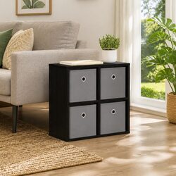 Elegant Black Oak Sideboard with Drawer for Living Room
