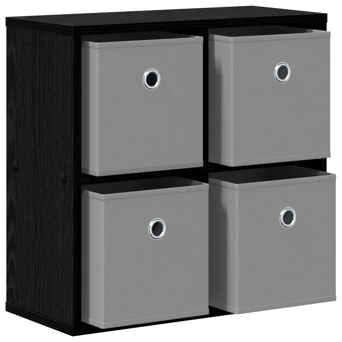 Sideboard Black Oak Storage Cabinet 49.5 x 22 Engineered Wood