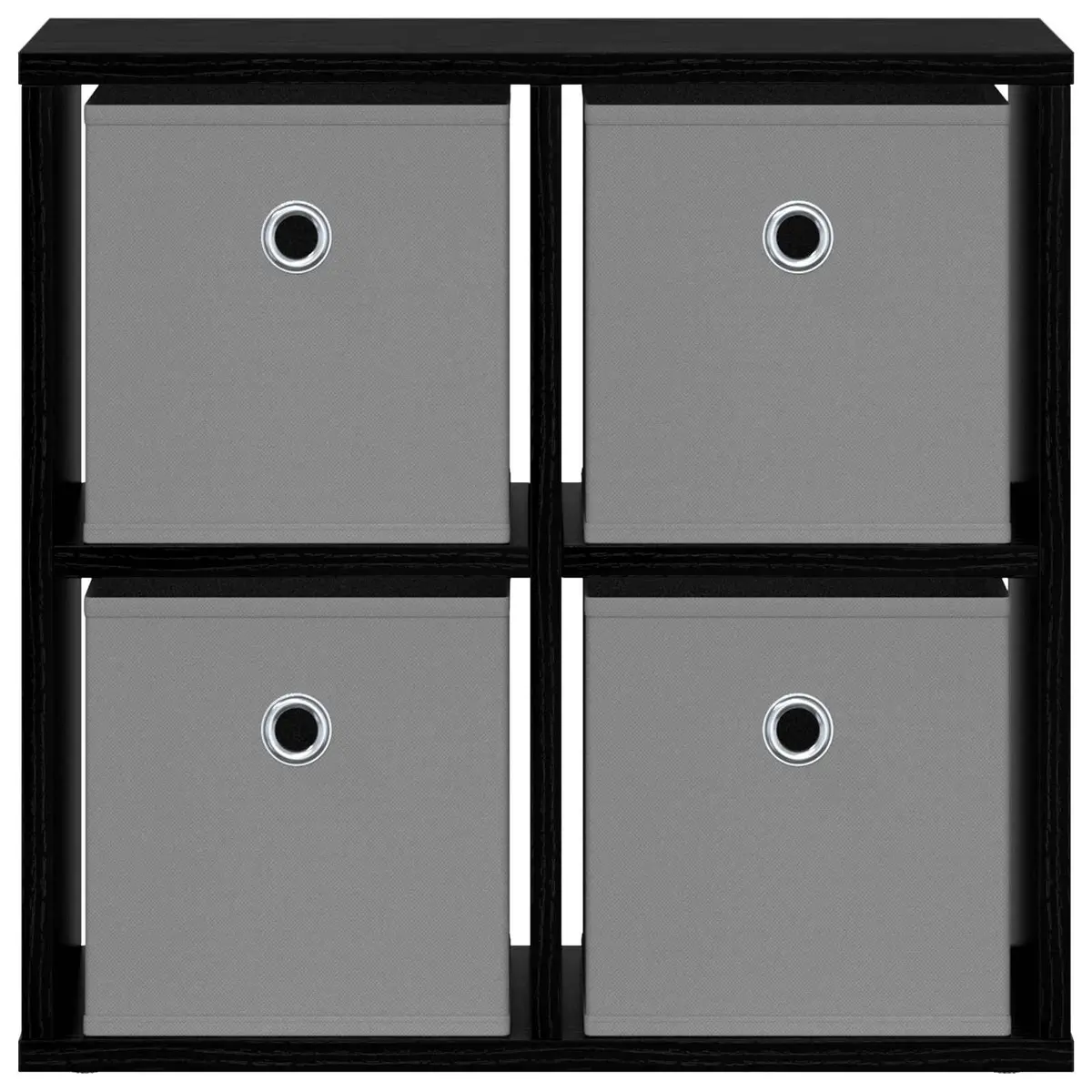 Sideboard Black Oak Storage Cabinet 49.5 x 22 Engineered Wood