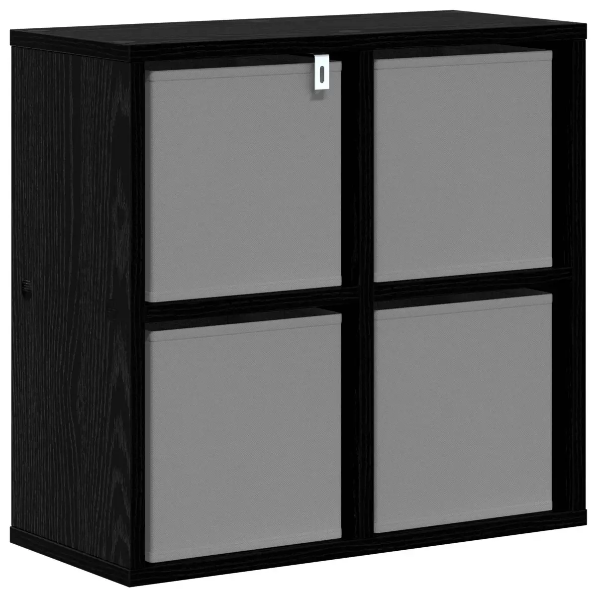 Sideboard Black Oak Storage Cabinet 49.5 x 22 Engineered Wood