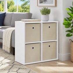 Modern White Storage Sideboard with Drawer