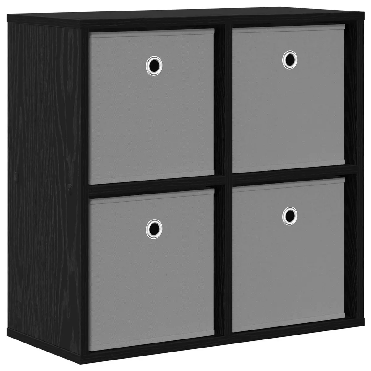 Sideboard Black Oak Storage Cabinet 59.5 x 27 x 57 cm Engineered Wood