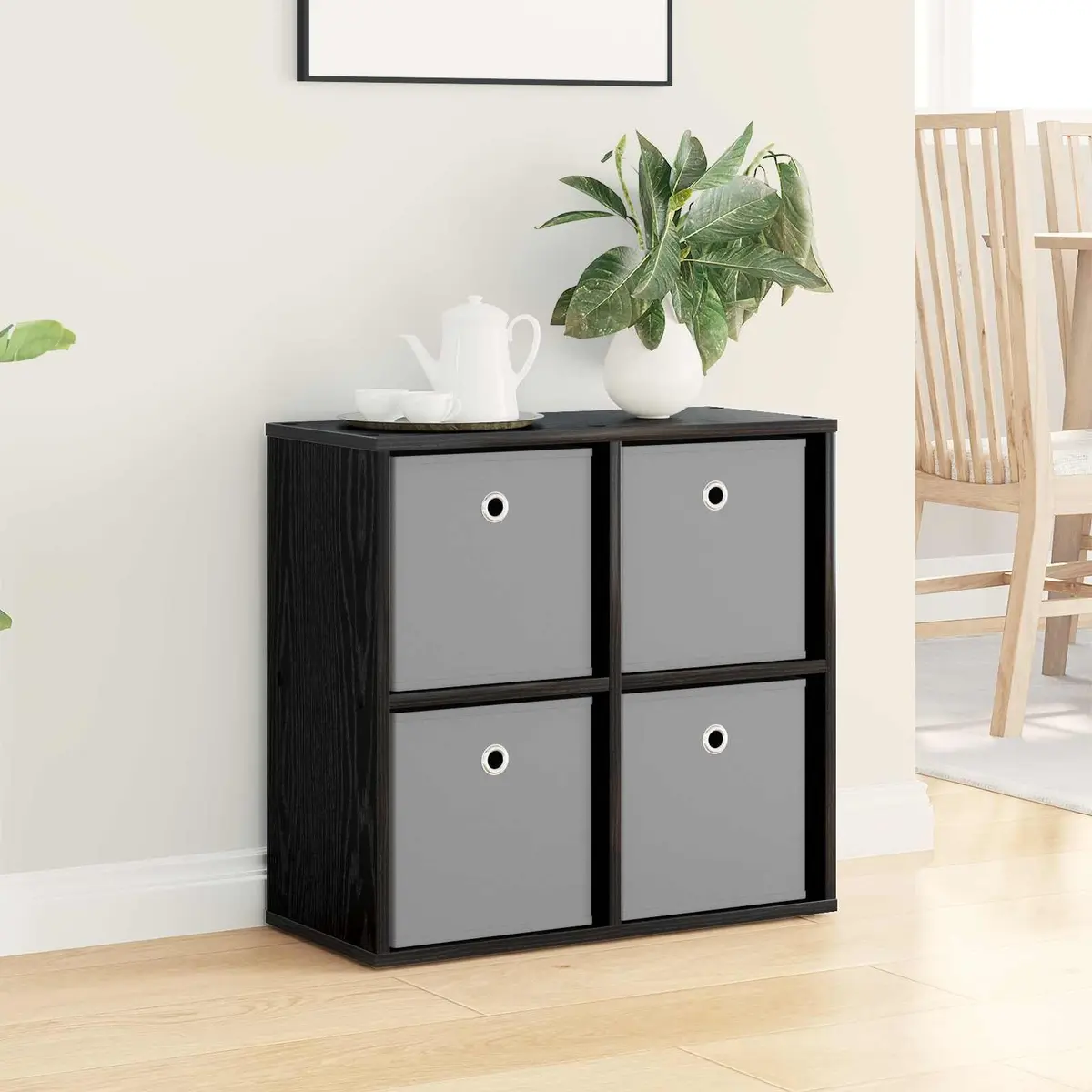 Sideboard Black Oak Storage Cabinet 59.5 x 27 x 57 cm Engineered Wood