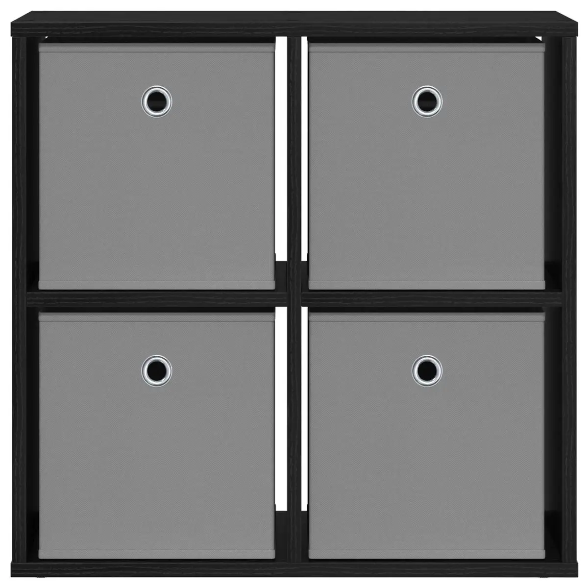 Sideboard Black Oak Storage Cabinet 59.5 x 27 x 57 cm Engineered Wood