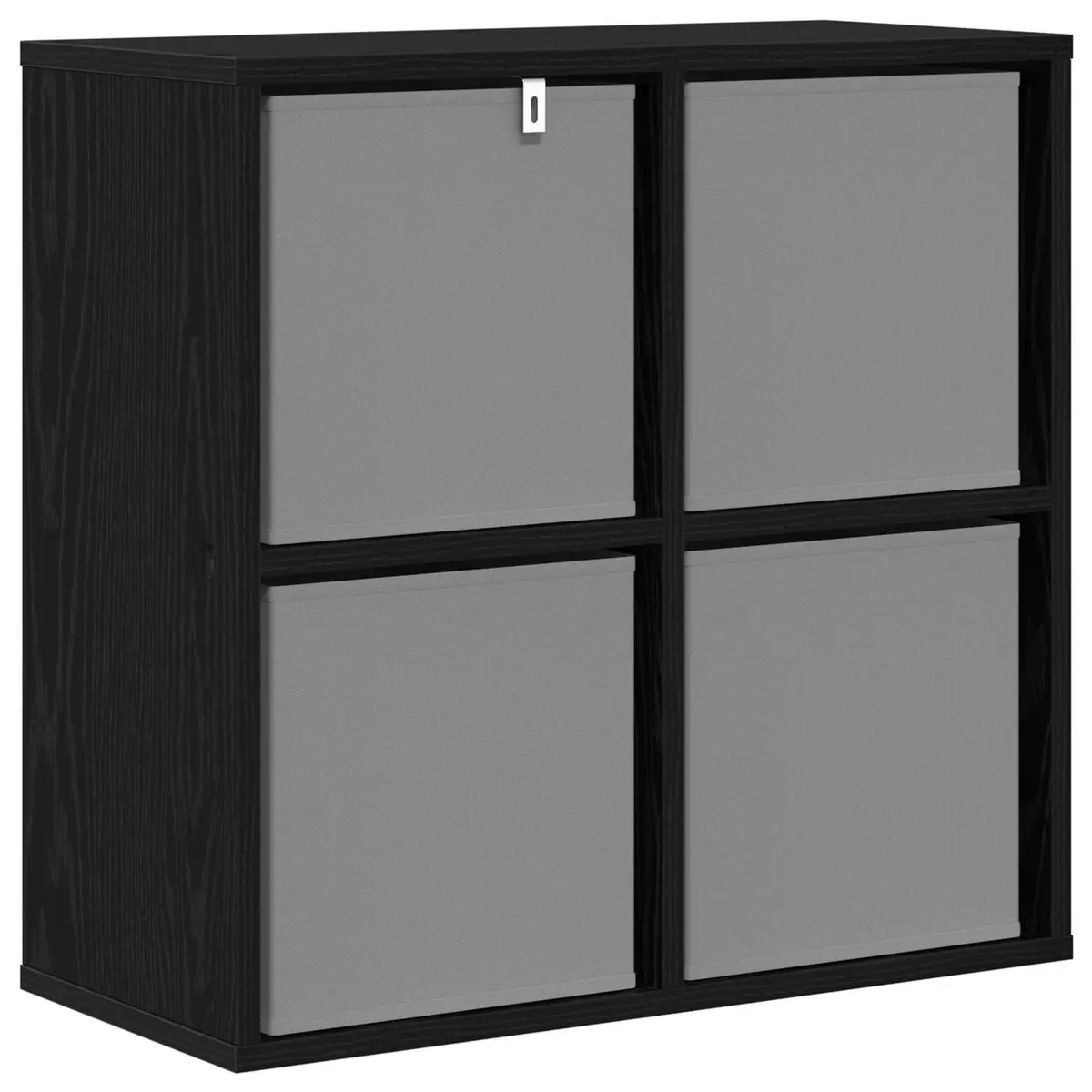 Sideboard Black Oak Storage Cabinet 59.5 x 27 x 57 cm Engineered Wood