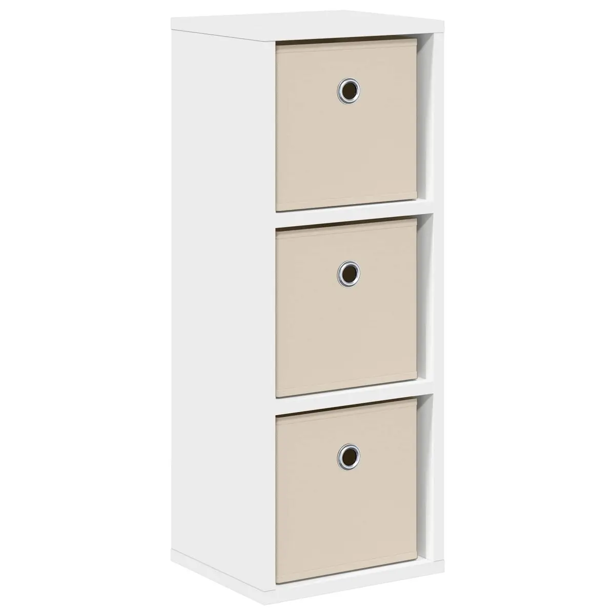 Sideboard White Modern 25.5 x 22 x 69.5 cm Engineered Wood Storage Cabinet