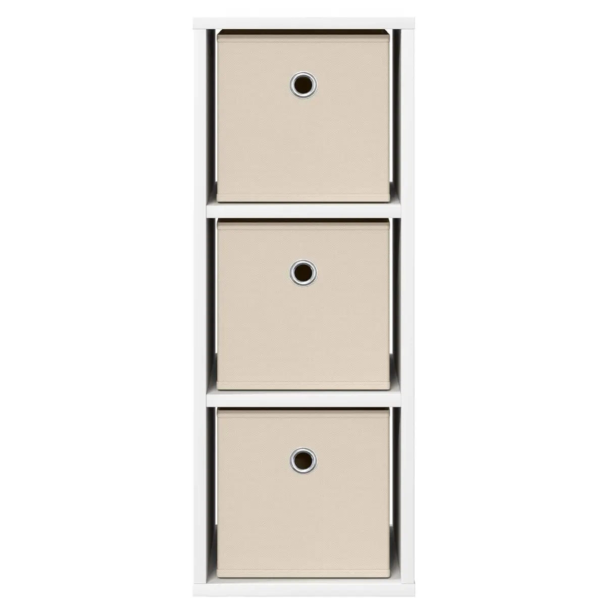 Sideboard White Modern 25.5 x 22 x 69.5 cm Engineered Wood Storage Cabinet