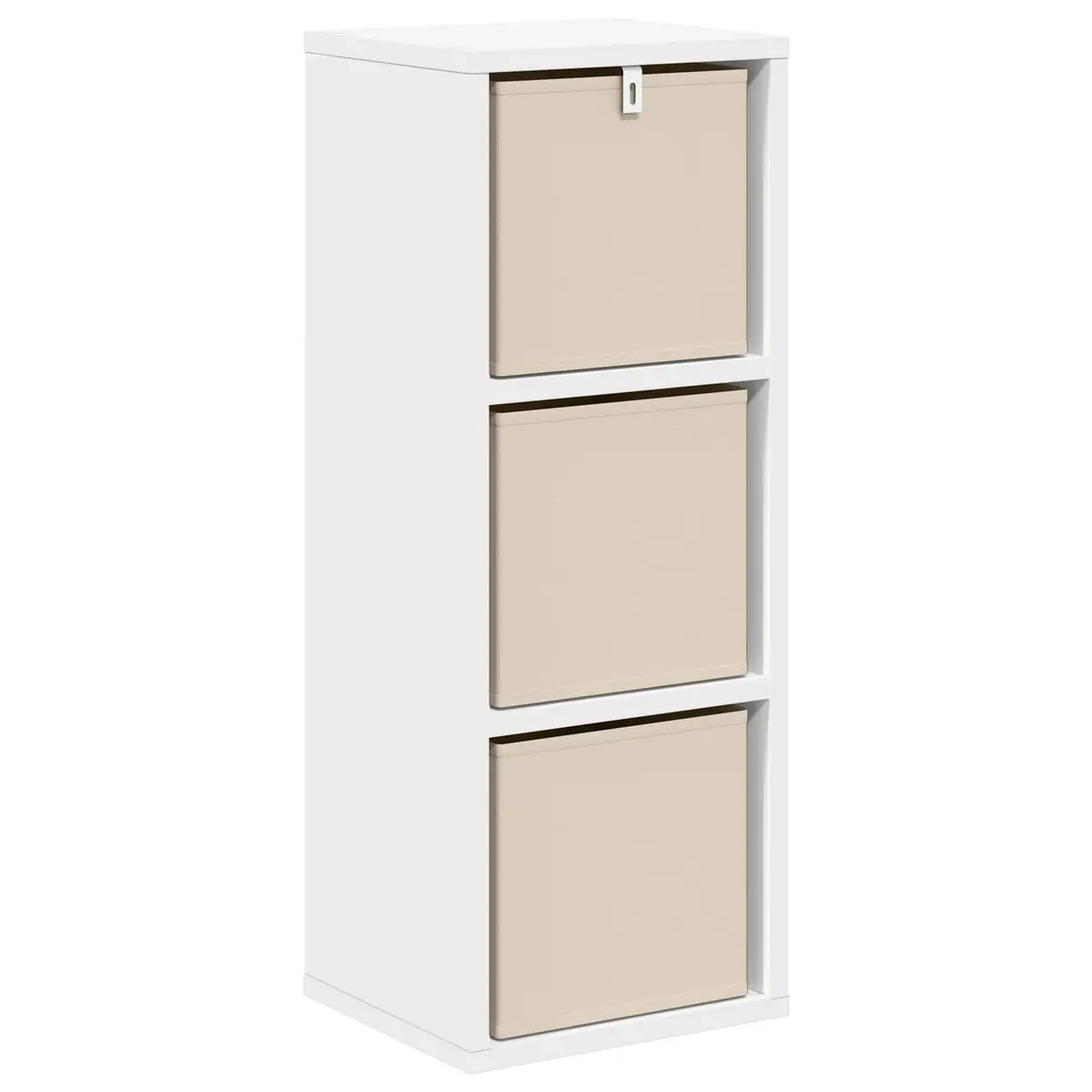 Sideboard White Modern 25.5 x 22 x 69.5 cm Engineered Wood Storage Cabinet