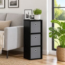 Modern Black Oak Sideboard with Drawer for Living Spaces