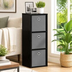Modern Black Oak Sideboard with Drawer for Storage