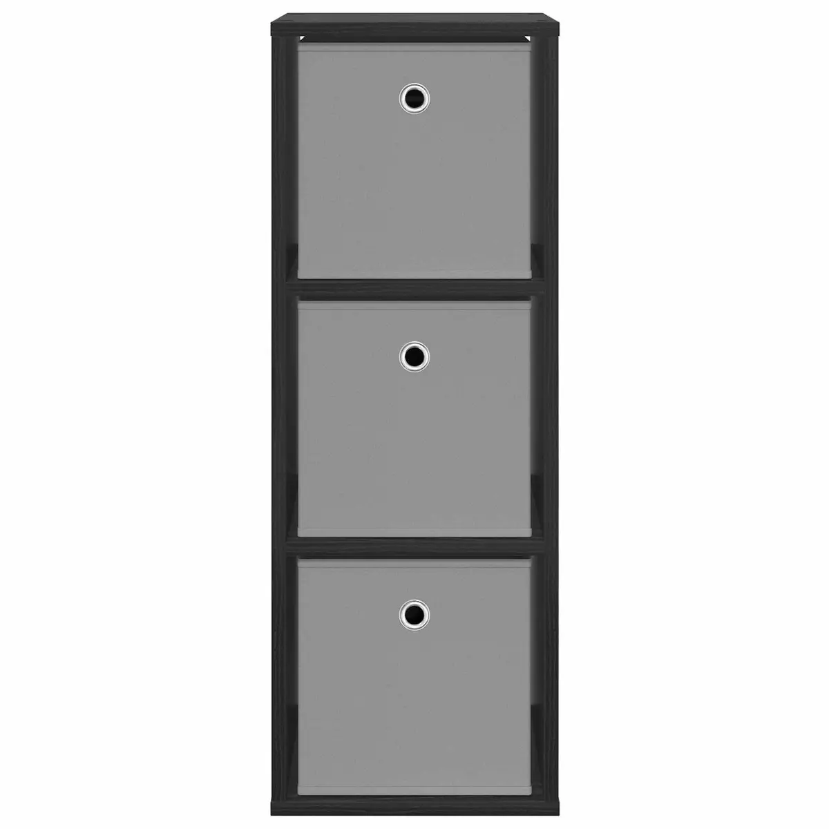Sideboard Modern Black Oak 30.5 x 27 x 84.5 cm Engineered Wood Storage Cabinet