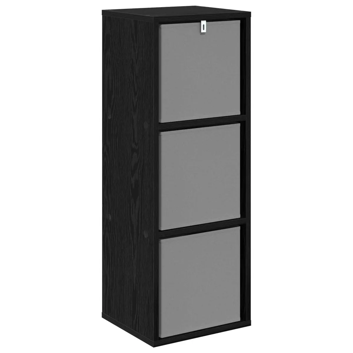 Sideboard Modern Black Oak 30.5 x 27 x 84.5 cm Engineered Wood Storage Cabinet