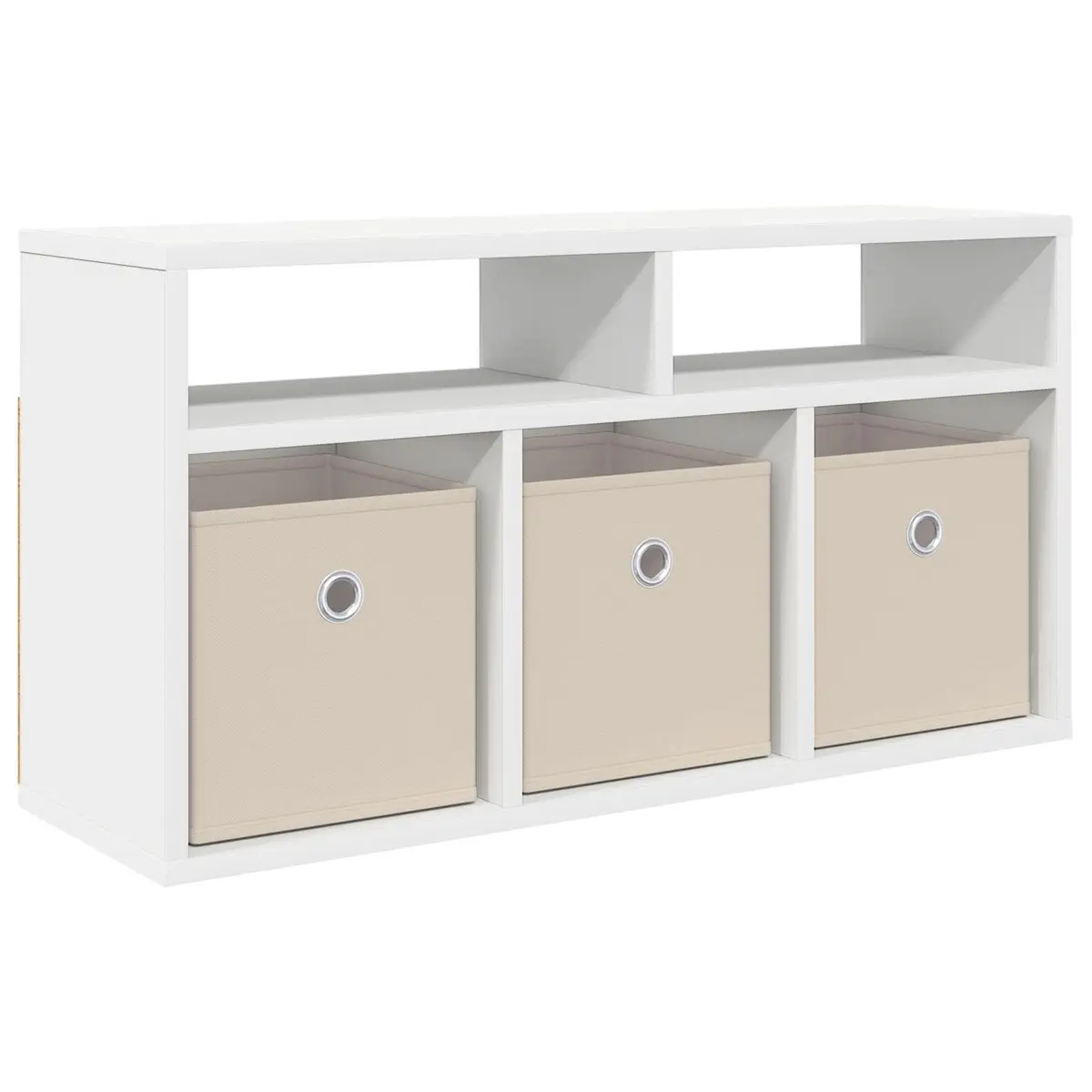 Lowboard TV Unit White Modern 72cm Engineered Wood