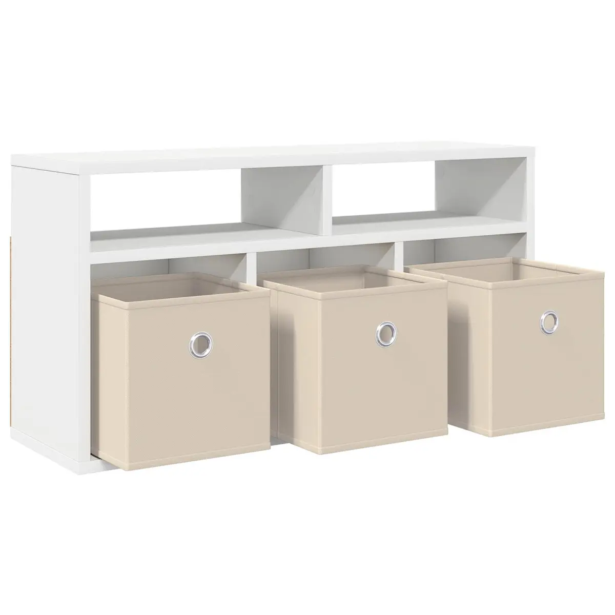 Lowboard TV Unit White Modern 72cm Engineered Wood