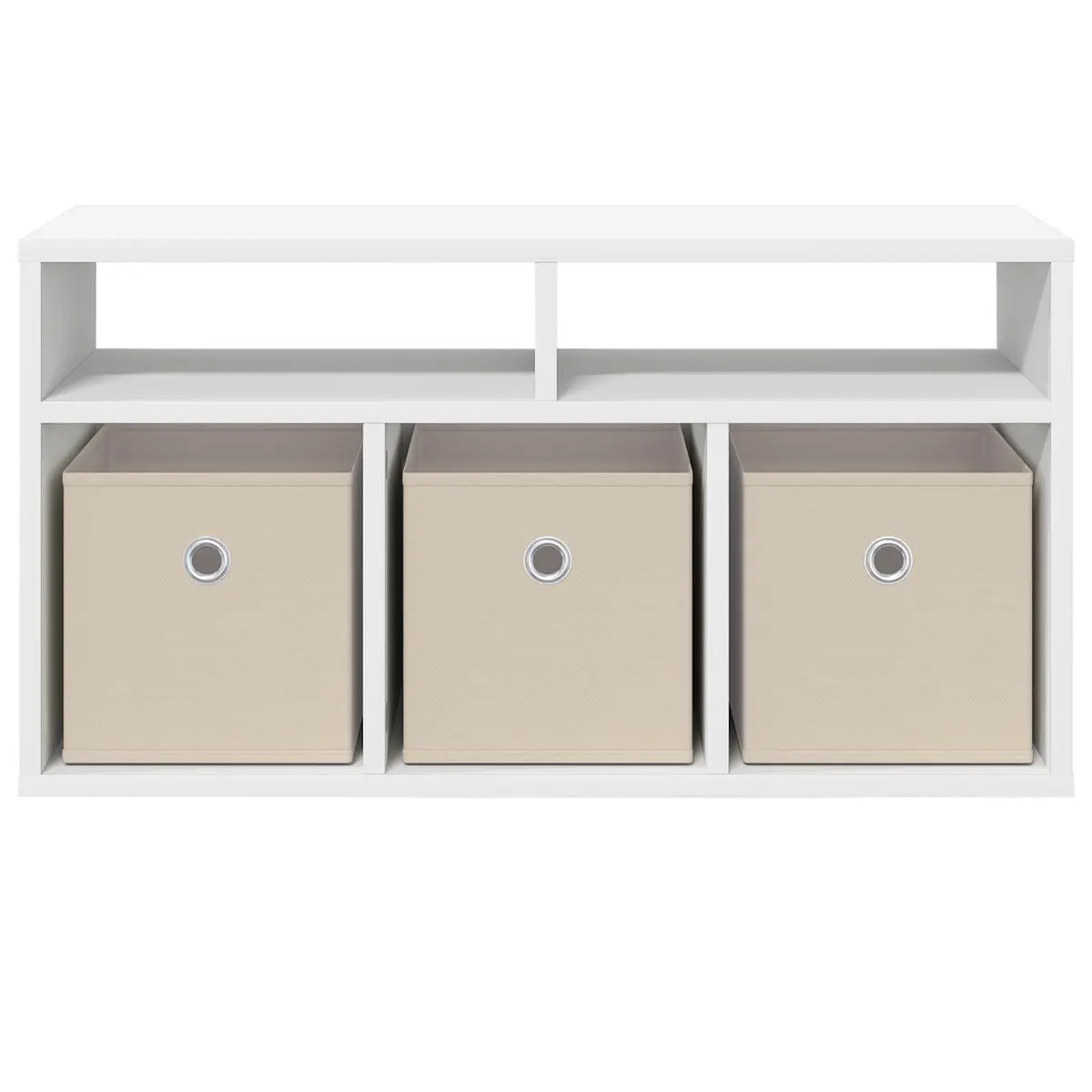 Lowboard TV Unit White Modern 72cm Engineered Wood