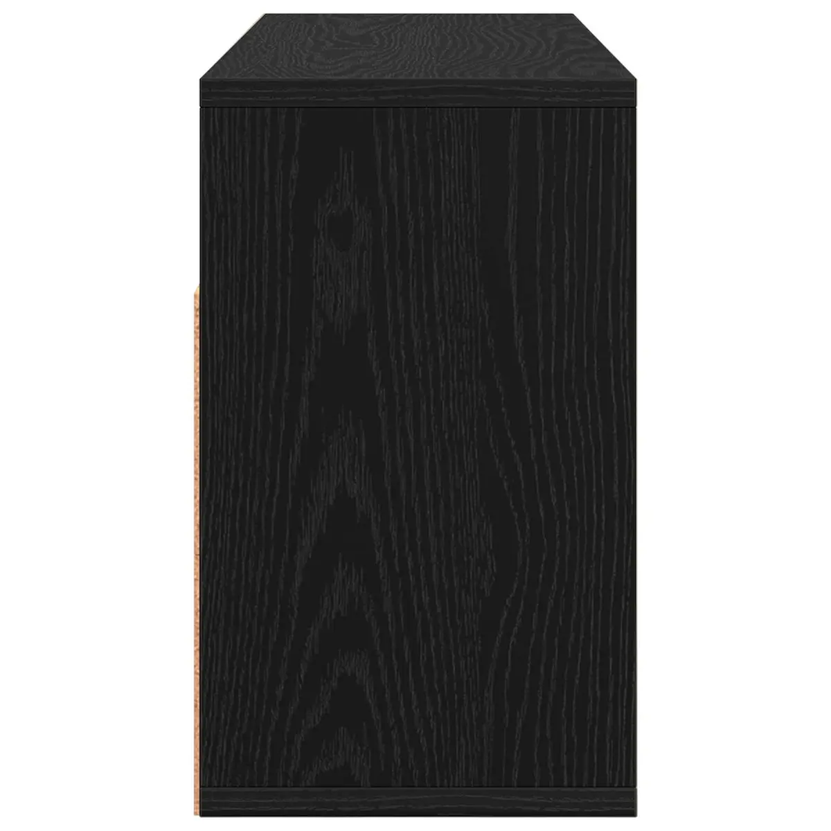 Lowboard TV Unit Black Oak Modern 72 x 22.5 x 38 cm Engineered Wood