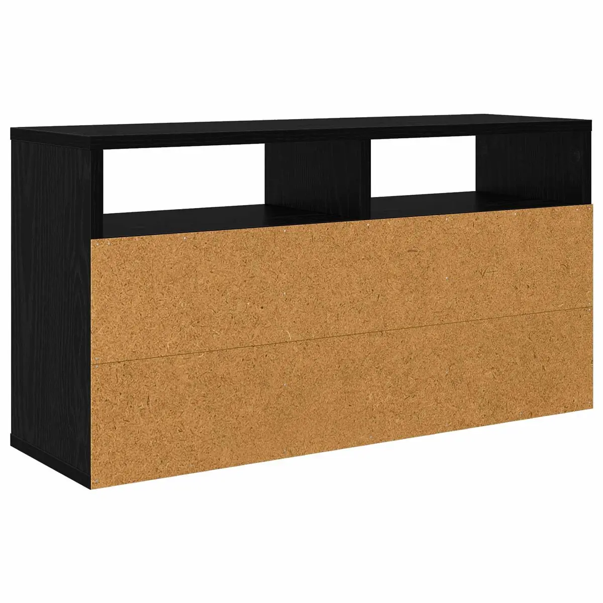 Lowboard TV Unit Black Oak Modern 72 x 22.5 x 38 cm Engineered Wood