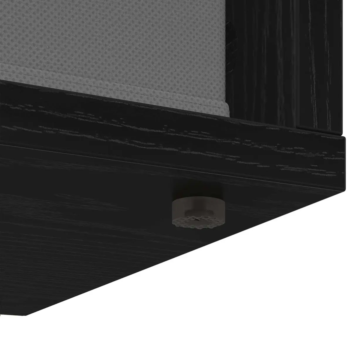 TV Stand Modern Lowboard 87cm Black Oak Engineered Wood
