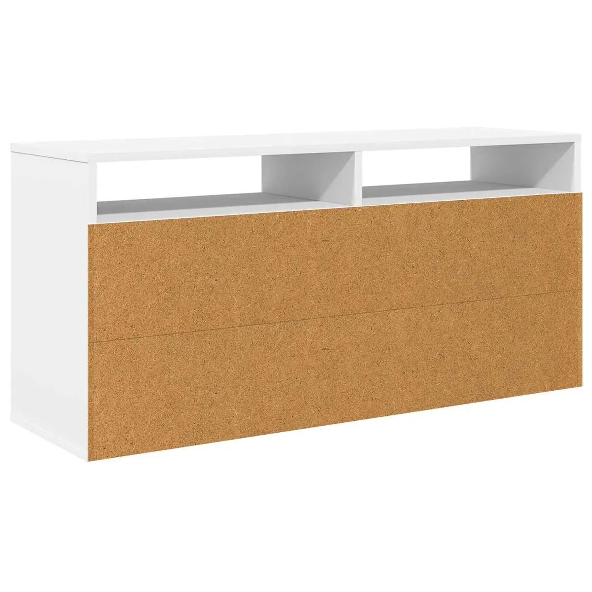 Modern White Lowboard TV Unit Storage Cabinet with Drawer Living Room Furniture
