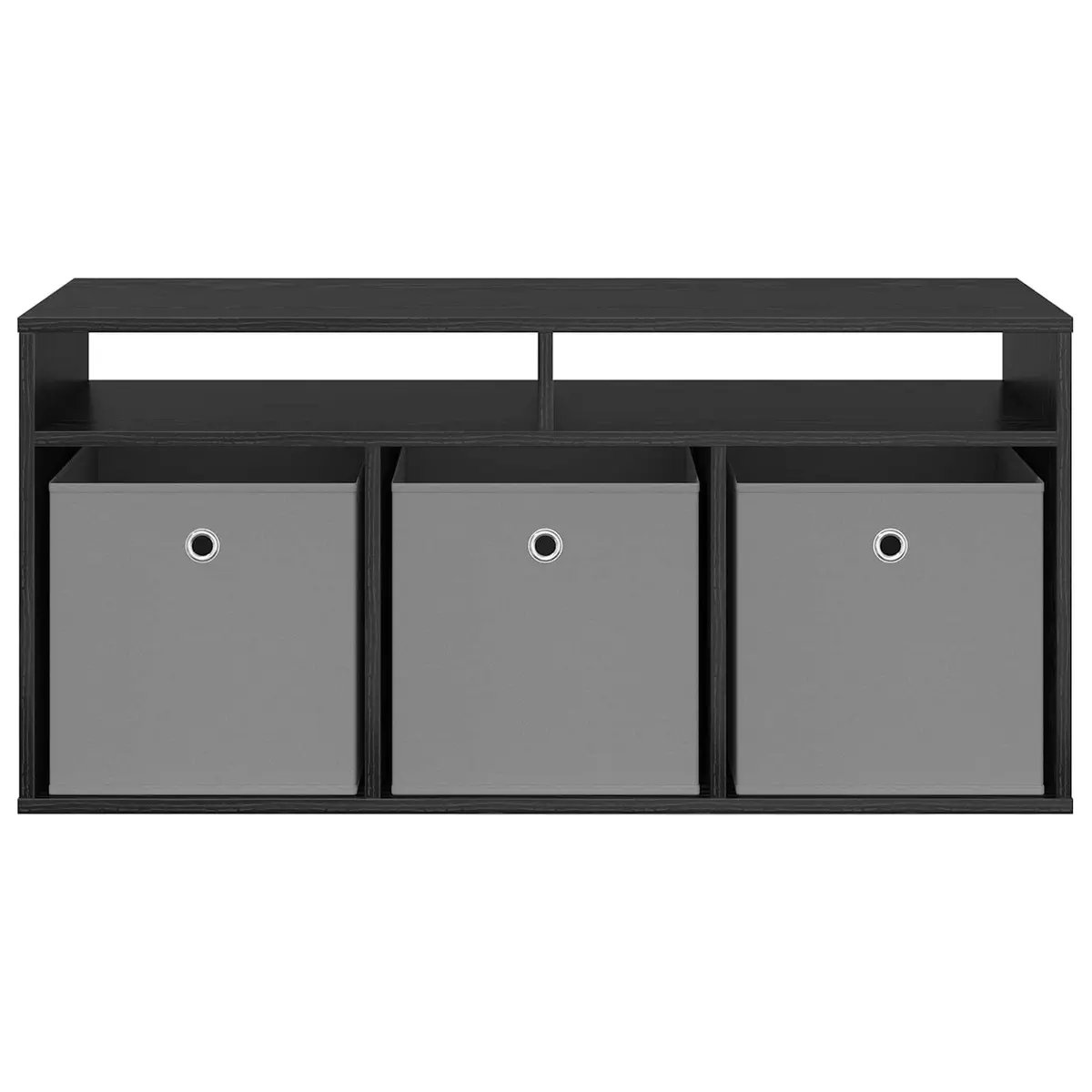 TV Lowboard with Drawer Black Oak Modern Living Room Storage Unit 102x32x48.5cm