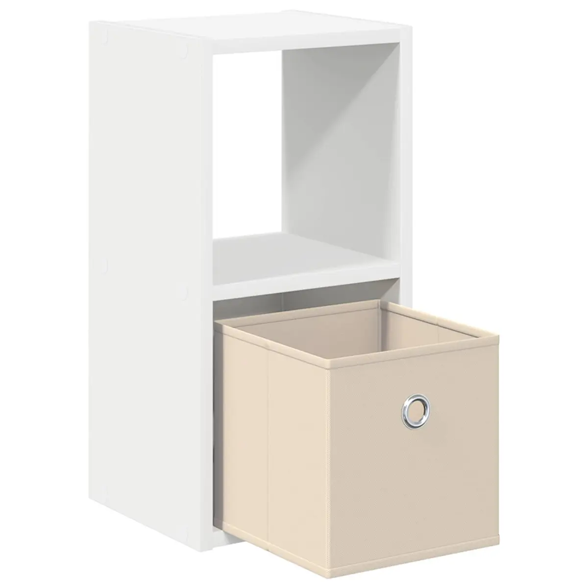 Bedside Table White 25.5 x 22 x 49.5 cm Engineered Wood Modern Nightstand 2 Piece