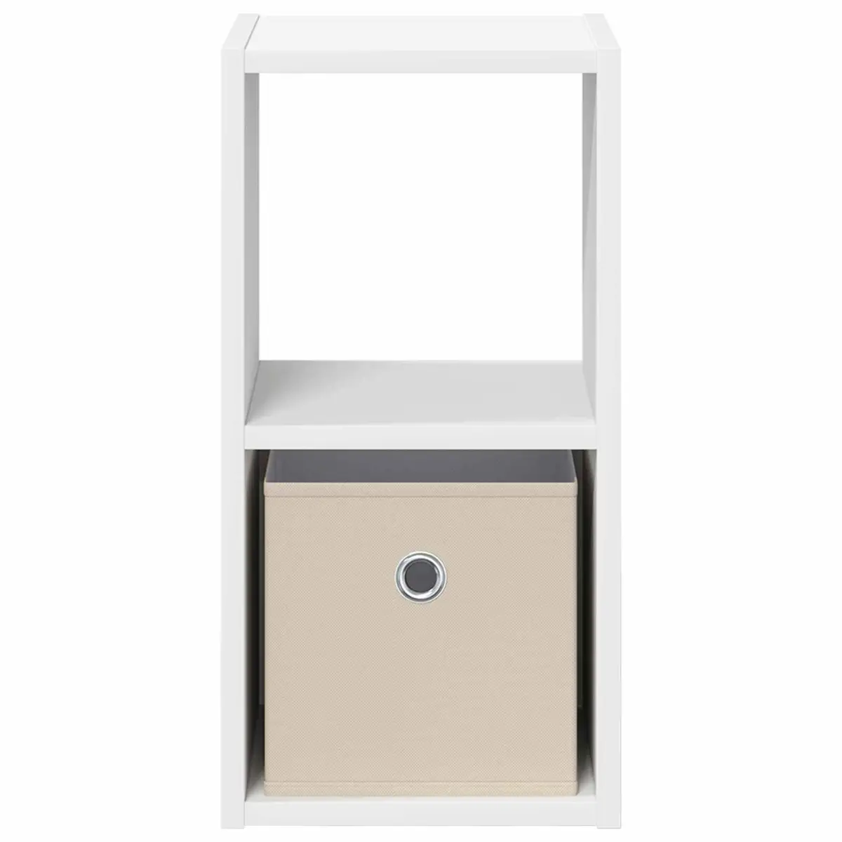Bedside Table White 25.5 x 22 x 49.5 cm Engineered Wood Modern Nightstand 2 Piece