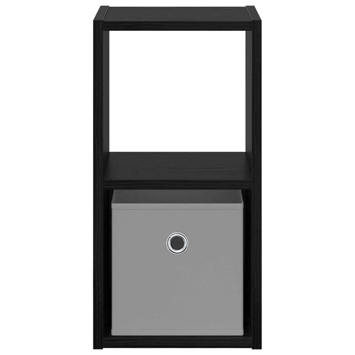 Bedside Table with Drawer Black Modern 25.5 x 22 Engineered Wood