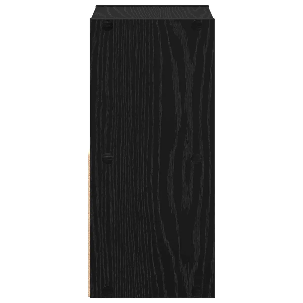Bedside Table with Drawer Black Modern 25.5 x 22 Engineered Wood