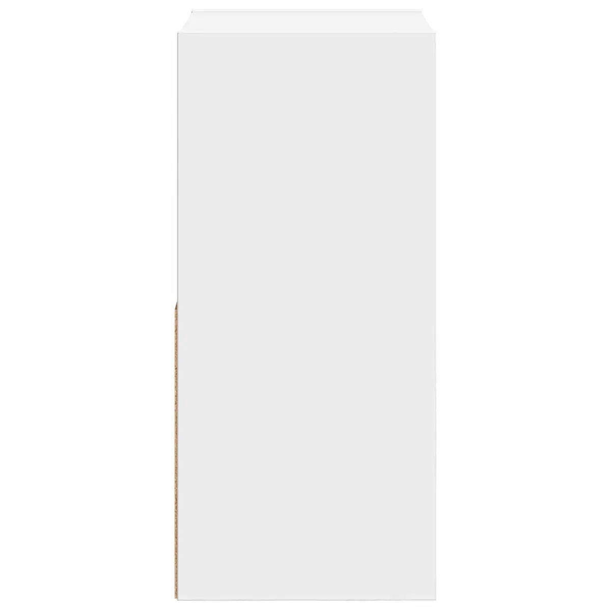 Bedside Table White 30.5 x 27 x 59.5 cm Engineered Wood 2 Piece with Drawers Recessed Handles