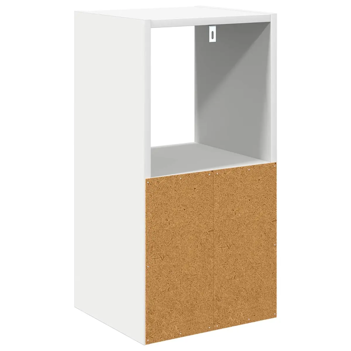 Bedside Table White 30.5 x 27 x 59.5 cm Engineered Wood 2 Piece with Drawers Recessed Handles