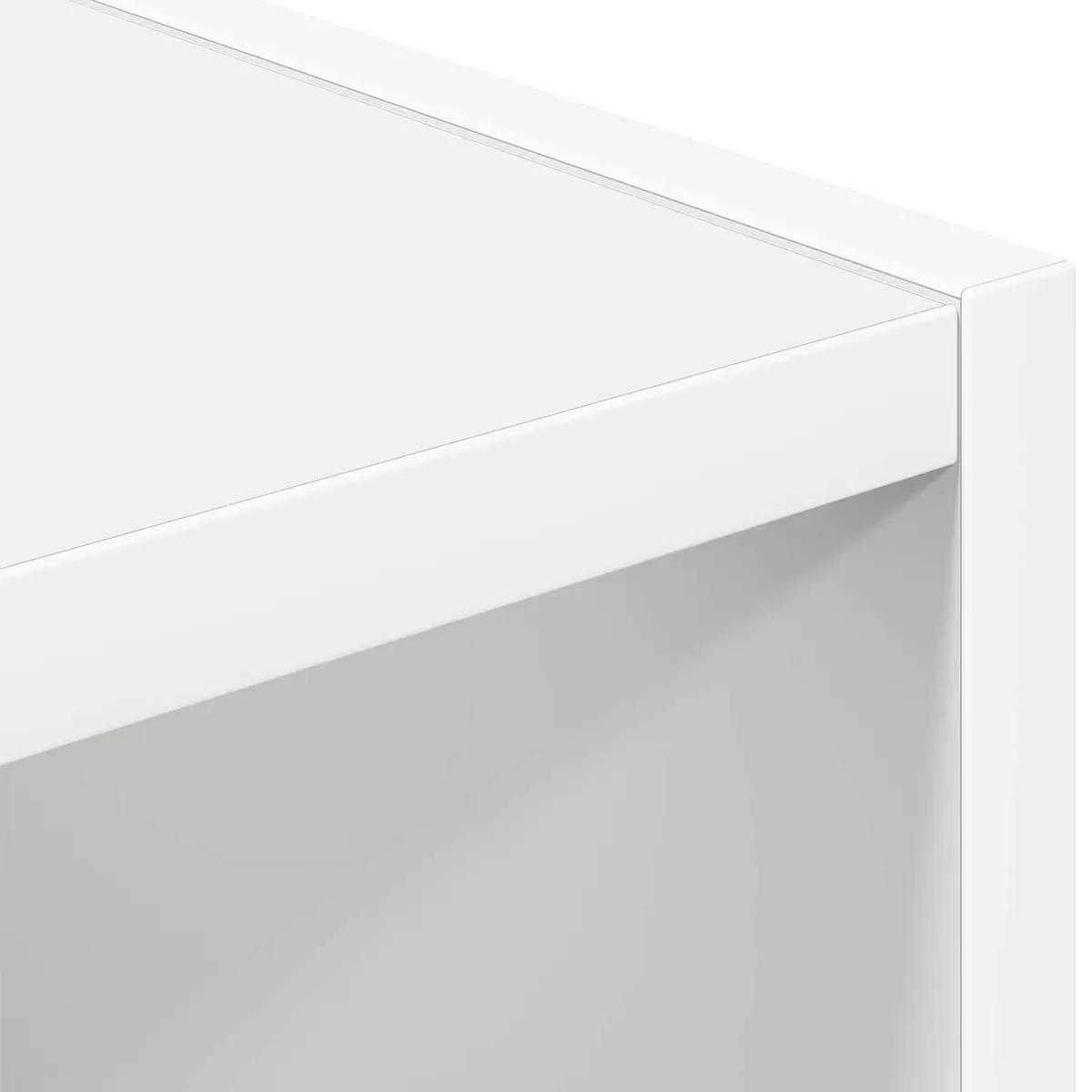 Bedside Table White 30.5 x 27 x 59.5 cm Engineered Wood 2 Piece with Drawers Recessed Handles