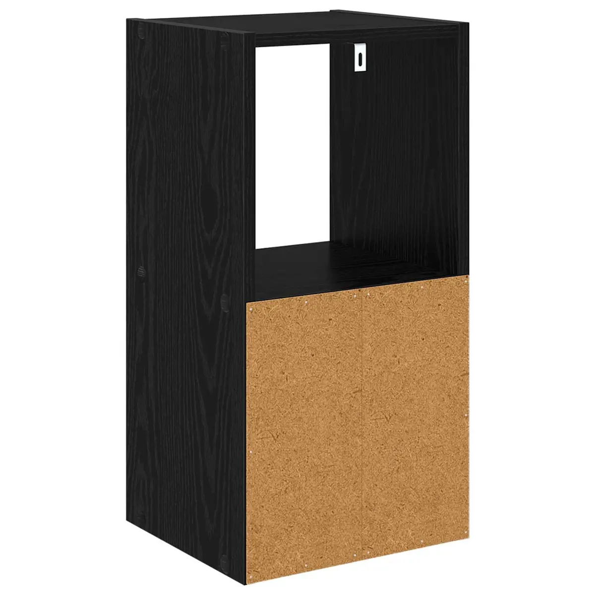 Black Bedside Table with Drawer for Storage
