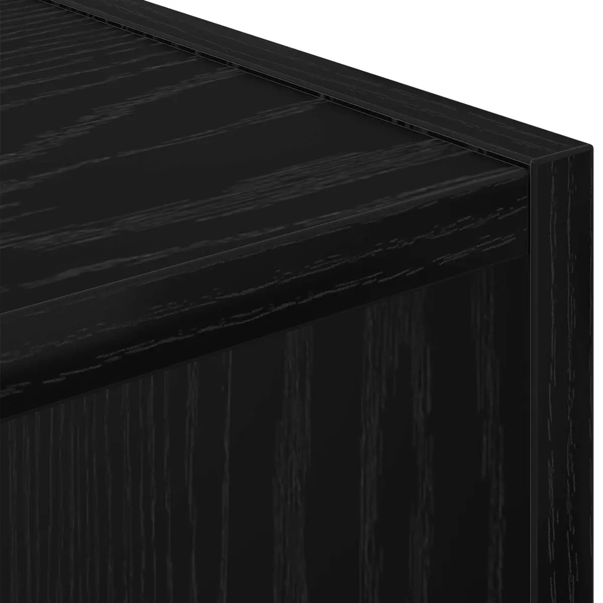 Black Bedside Table with Drawer for Storage