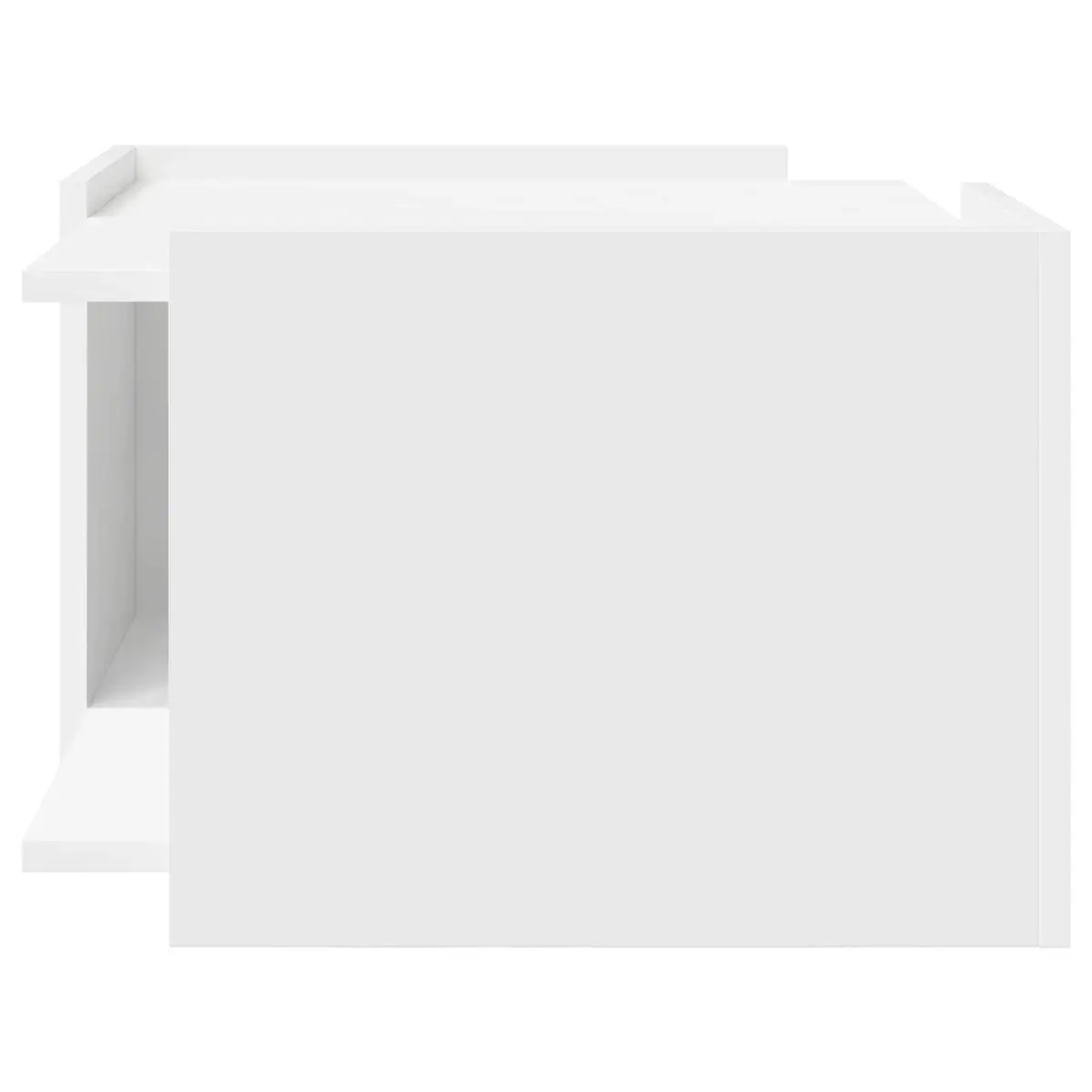 Coffee Table White 50.5 x 50 x 33 cm Modern Engineered Wood Storage Lounge Living Room Furniture