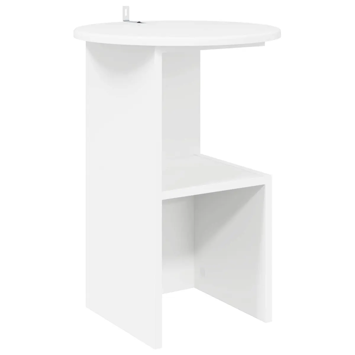 Side Table White Modern Accent Coffee Table 39.5 x 55 cm Engineered Wood