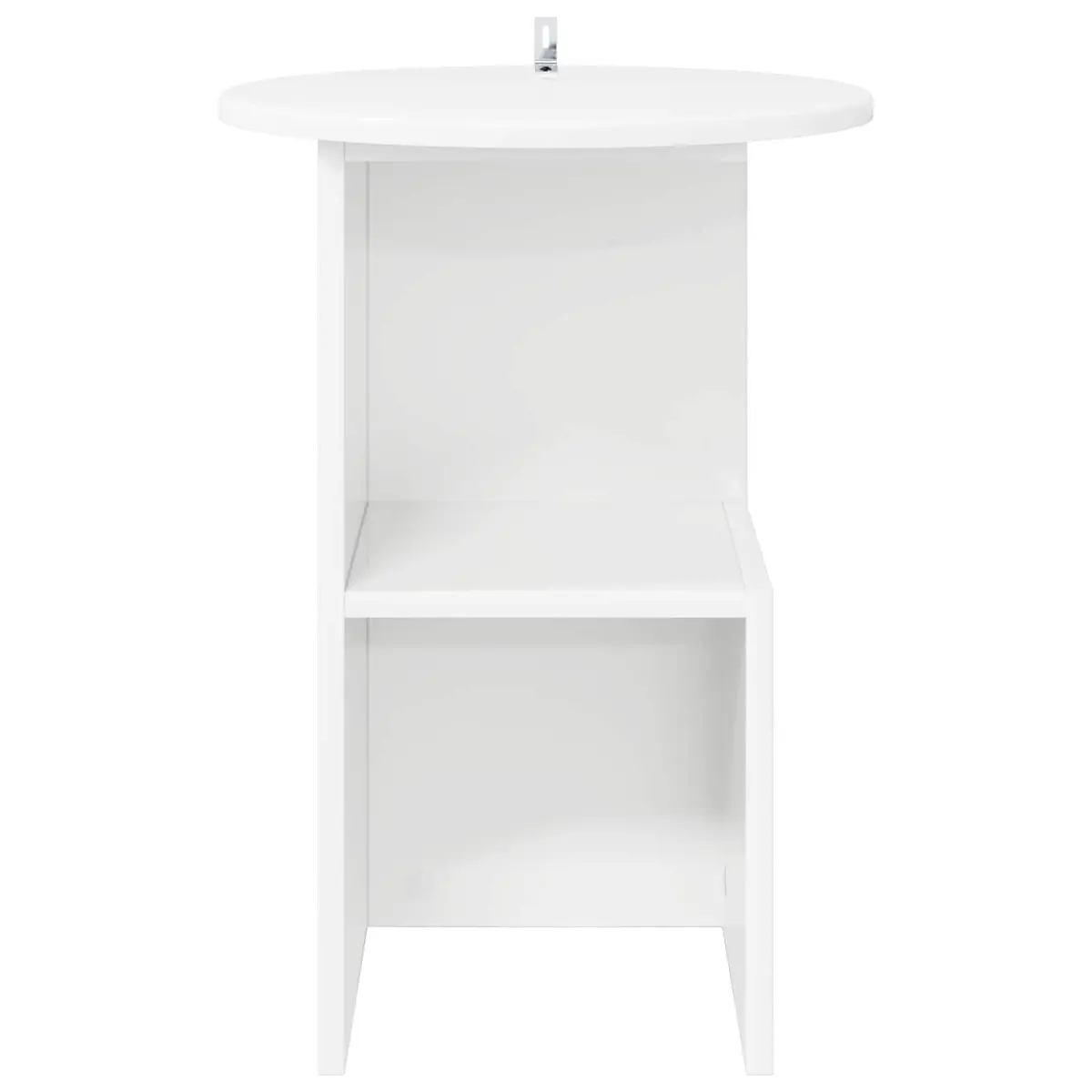 Side Table White Modern Accent Coffee Table 39.5 x 55 cm Engineered Wood