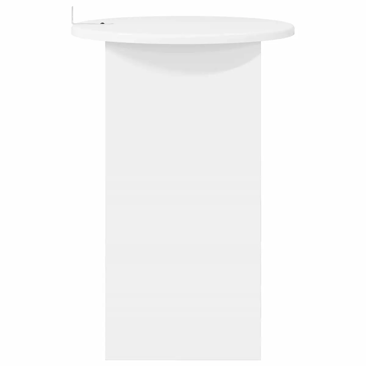 Side Table White Modern Accent Coffee Table 39.5 x 55 cm Engineered Wood