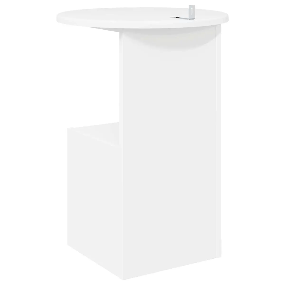 Side Table White Modern Accent Coffee Table 39.5 x 55 cm Engineered Wood