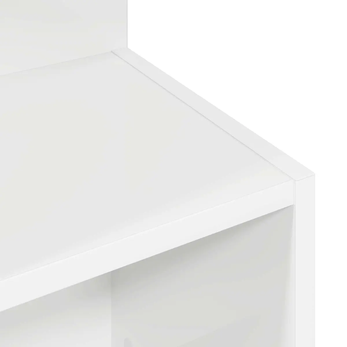 Side Table White Modern Accent Coffee Table 39.5 x 55 cm Engineered Wood