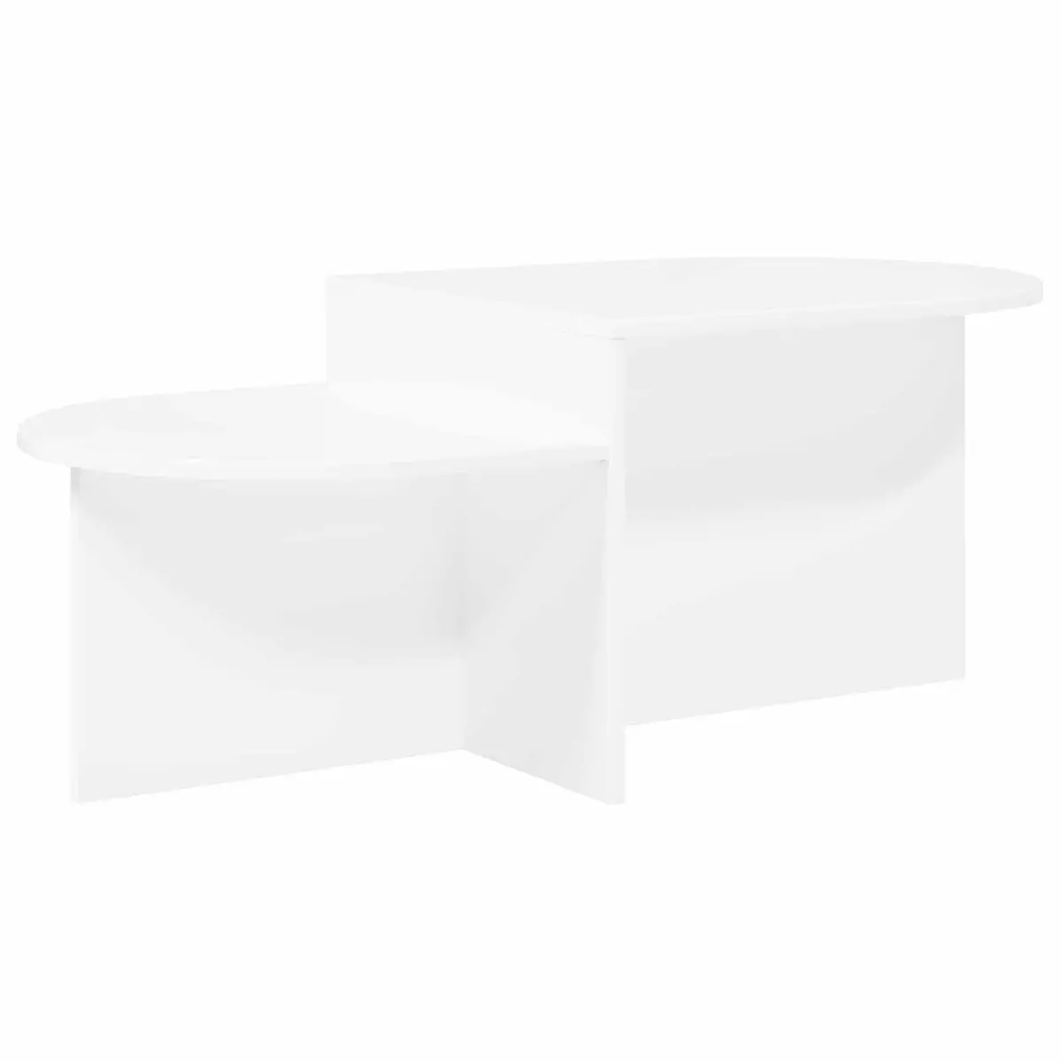 White Modern Coffee Table 100 x 50 x 40 cm for Living Spaces