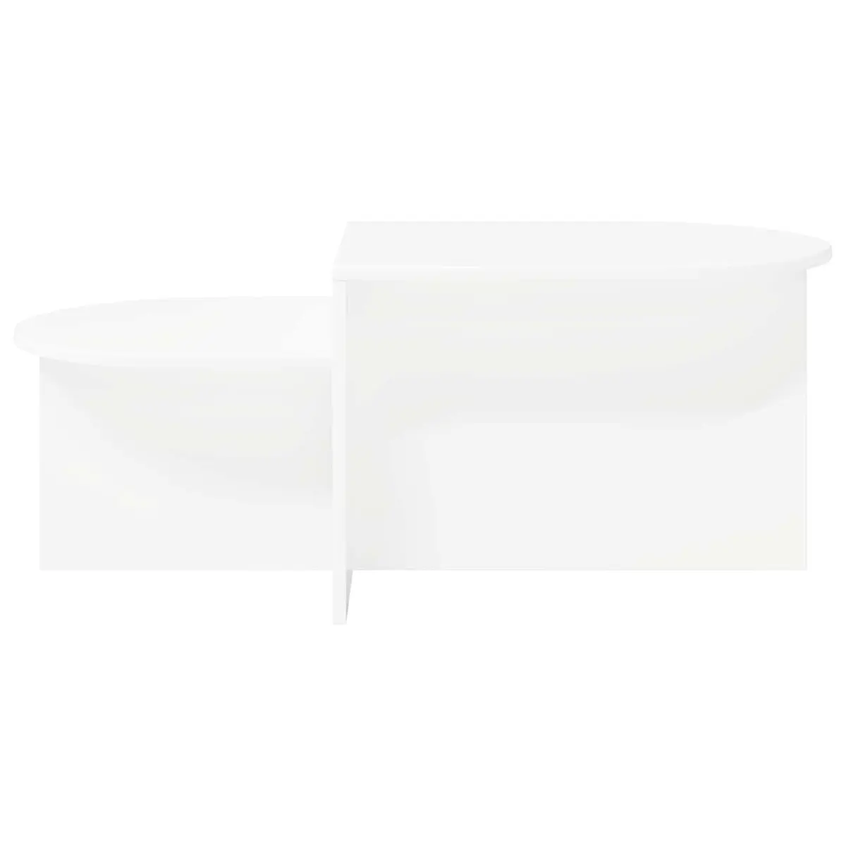 White Modern Coffee Table 100 x 50 x 40 cm for Living Spaces